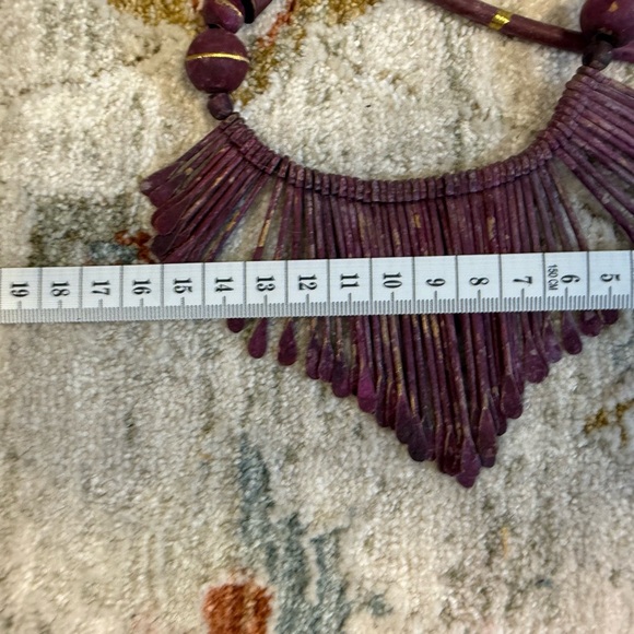 Elegant Purple and Gold Necklace - Picture 7 of 9